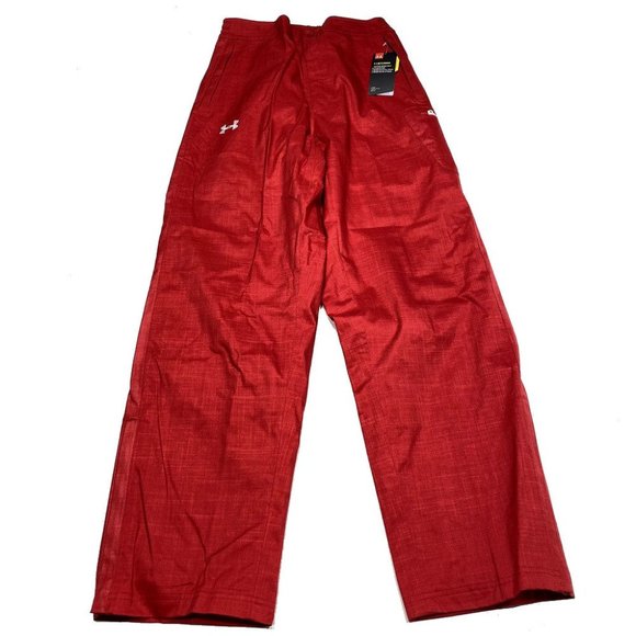 NWT Under Armour Storm Infrared Coldgear Snow Pants L Red Ski Snowboard Men $130 - Picture 1 of 12